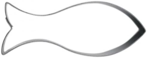 Staedter Fish Shape Cookie Cutter, 9 cm, Stainless Steel, Silver