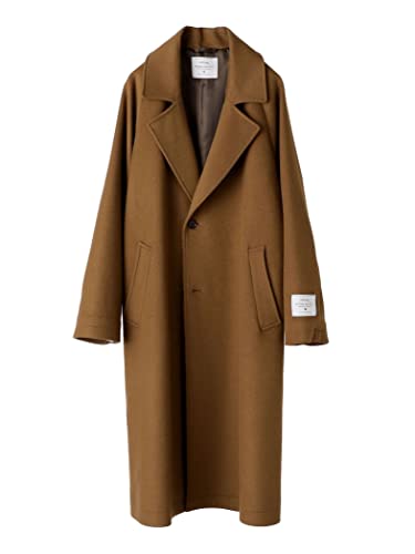 [シップス エニィ メンズ] Sorona混 ストレッチ オーバーサイズ メルトン バルカラー コート SHIPS any メンズ 714450005 キャメル ブラウン L