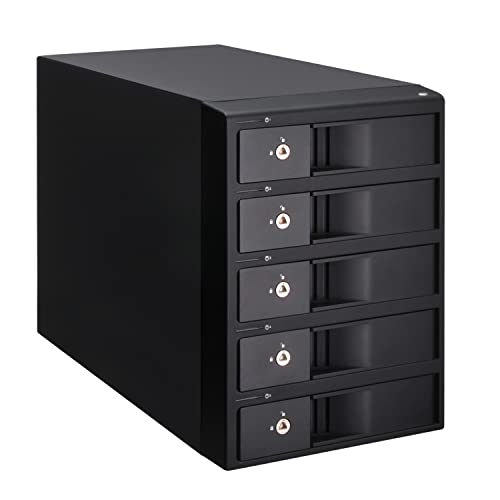 Century CRIB535EU3C_FP USB 3.2 Gen1 Connection USB / eSATA Compatible, 3.5 Inch SATA x 5 Devices with RAID Function