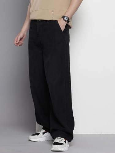 Image of The Indian Garage Co Men Skater Fit Solid Mid-Rise Jeans