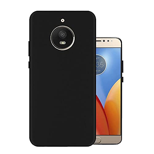Image of Mobile Back Cover Case for Moto E4 Plus (Silicone Case|CameraProtection|Black SC1510)