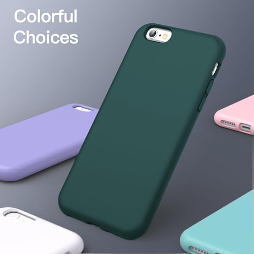 Image of VONZEE iPhone 6 /6s Cover, Liquid Silicone Gel Rubber Shockproof Candy Phone Cases for iPhone 6 /6S (Forest Green)