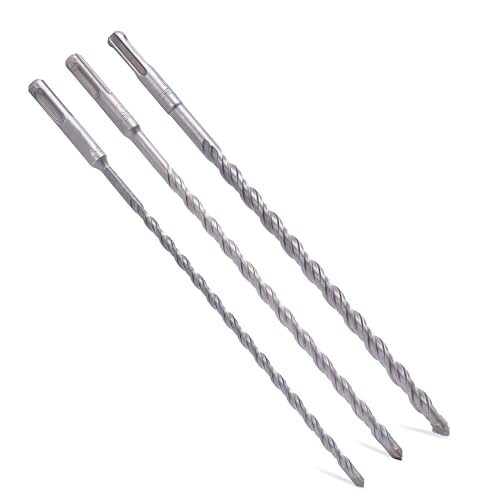 Larcenciel Foret Beton – Ensemble de 3 Scie Cloche Beton pour Perceuse Percussion Forets SDS, 260mm (6, 8, 10mm) Pratique et Compact dans un Étui de Rangement Inclus pour Béton, Tuyaux, Pierres