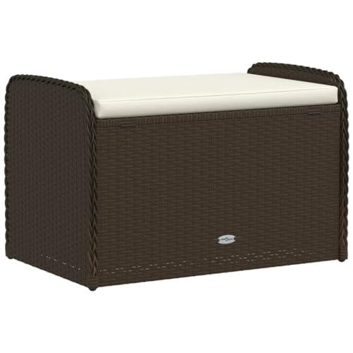 Banc de balcon résistant Homgoday avec coussin marron 80cm
