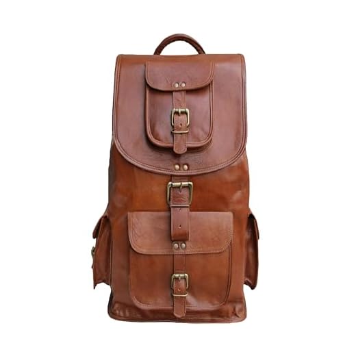 Como se escribe backpack Jaald Vintage Leather Travel Backpack