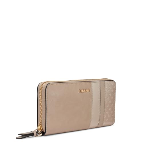 Image of Calvin Klein Women's Key Item Saffiano Continental Zip Around Wallet With Wristlet Strap