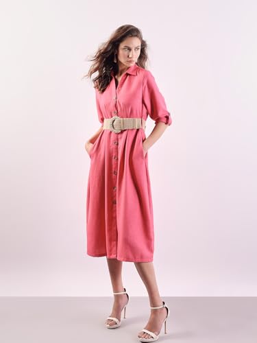 Image of VERO Moda Midi Shirt Dress for Women