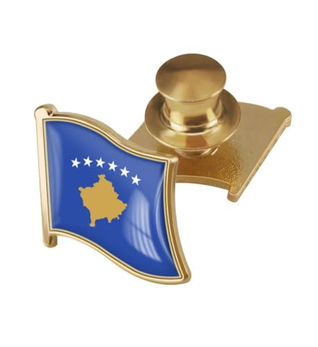 Image of vmcoatdu Country Flag Backs Locking Pin Keepers Locking Clasp Pin Badge International Travel Brooch Metal Alloy Souvenir Pin 0.75x0.7 Inch Small Pin