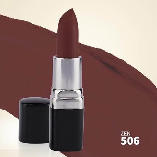 Image of Barva Natural & Moisturising Lipstick 4.3g (Zen 506) | With Pure Ghee & Kokum Butter | Creamy Hydrating Finish | Mineral Colour | Long Lasting Lipstick