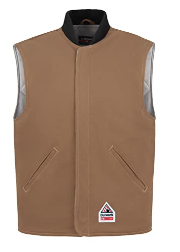 Bulwark FR Men's Brown Duck Vest Jacket Liner