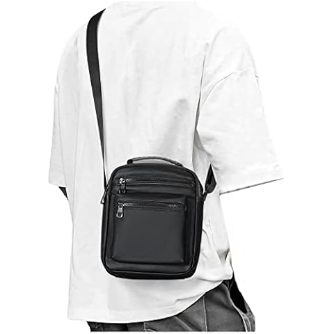 WEPLAN Crossbody Bag for Men, mini man purse,Travel Messenger Shoulder Bag for Men, Small Side Bags for Mens Cover