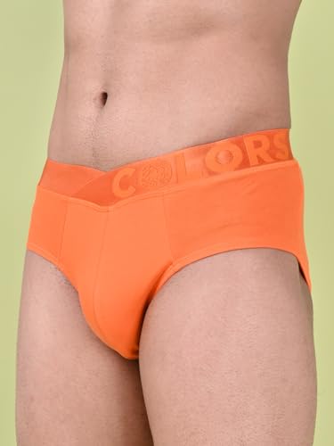 Image of Rupa Colors Modern Solid Brief for Men, Cotton Blend, Regular Fit, Outer Elastic, Pack of 1