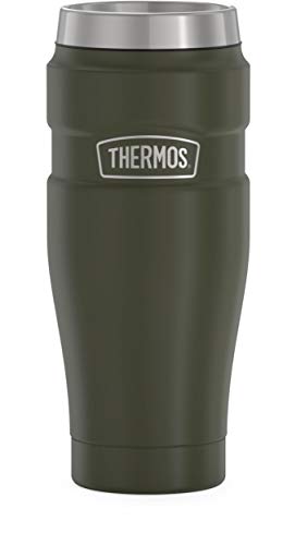 THERMOS Stainless King SK1005 Vacuum-Insulated Travel Tumbler 16 Ounce Matte Green