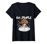 Photo Gallery donna poodle ew people funny dog wash hands wearing a face mask maglietta con collo a v Photo Gallery donna poodle ew people funny dog wash hands wearing a face mask maglietta con collo a v