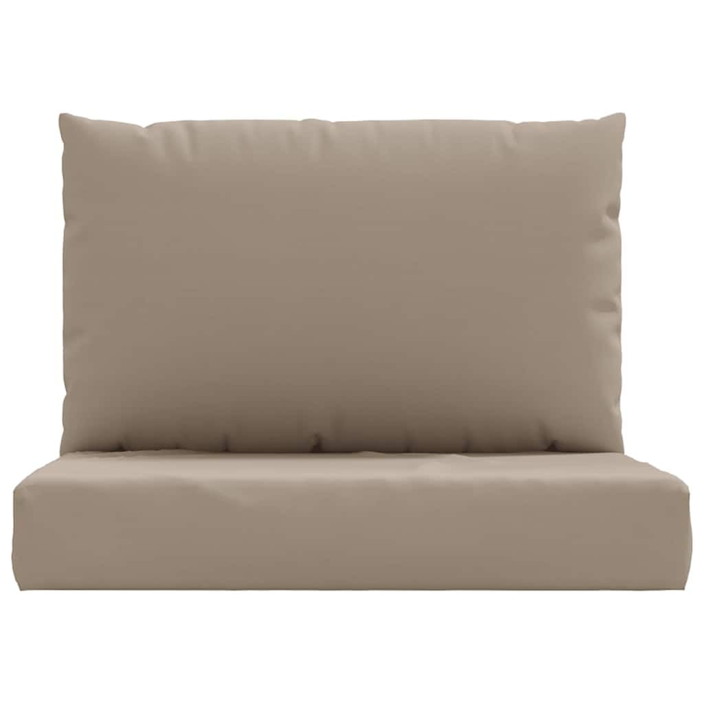 vidaXL Lot de 2 Coussins de Palette Imperméables, Galette de Siège Jardin, Tissu Oxford Taupe