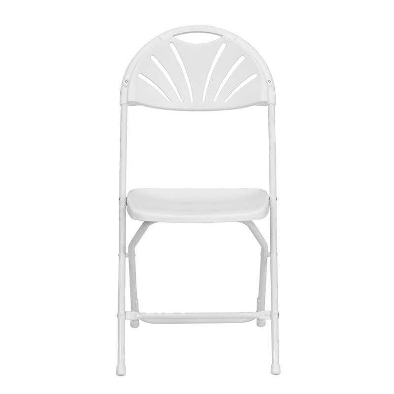 Buy TentandTable Fan Back Heavy Duty Stackable Folding Chairs White