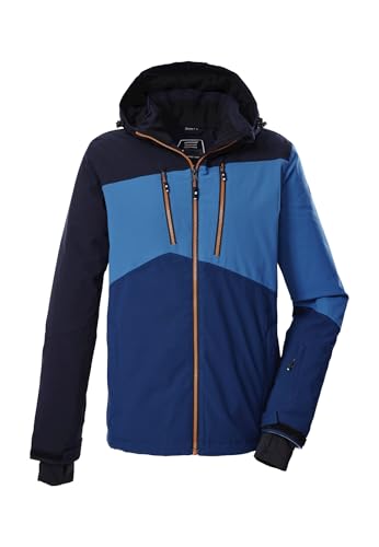 Killtec Herren Skijacke Funktionsjacke mit Kapuze und Schneefang KSW 306 MN SKI Jckt wasserdicht, Winddicht, atmungsaktiv 00269-schwarz blau L