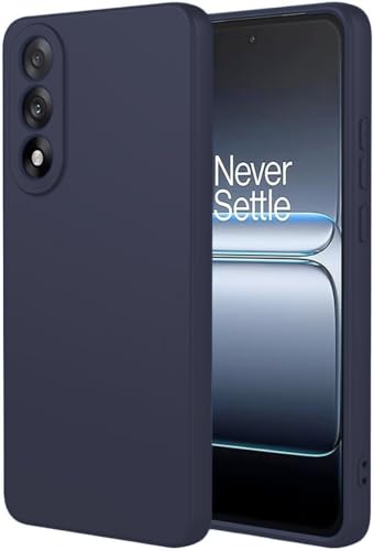 DIZORO Microfiber Candy Compatible for OnePlus Nord 5 5G Smooth Touch Cushion Liquid Soft Silicone Gel Rubber Phone Cases Non-Slip Full Body Protective Shockproof Back Cover - Navy Blue
