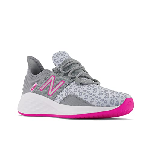 Image of New Balance Kid's Fresh Foam Roav V1 Lace-up Sneaker, Moon Dust /Steel /Silver Metallic, 1 Wide Little Kid