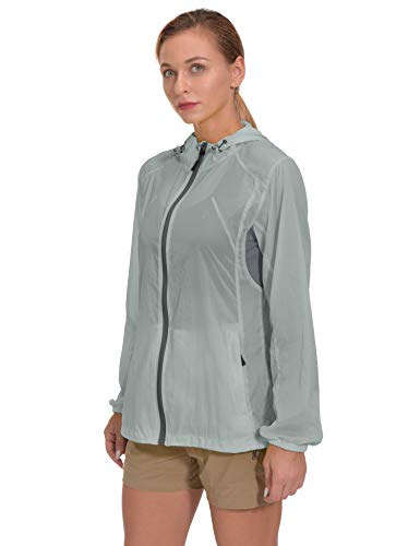 Little Donkey Andy Women's UPF 50 Protection Jacket Lightweight Packable Full Zip Hoodie for Running Cycling Walking, Gray X-Small