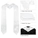 GraduatePro White Sublimation Blank Graduation Stole Sash 72 Inches Long