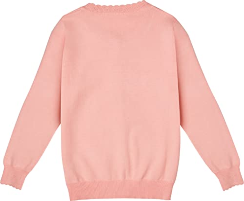 Bolerose Casual Girls Long Sleeve Button Up Cardigan Childrens Kids Bolero Shrug (Baby Pink, 9-10 Years) #TOP1
