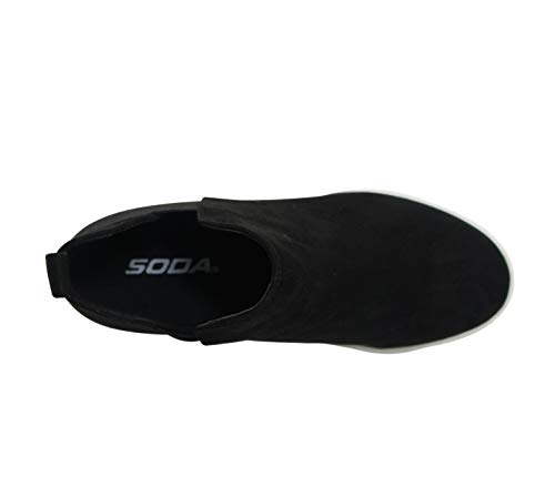 Soda Diana ~ Slip On Hidden Wedge Ankle Boot Fashion Sneaker with Elastic Gore Insets3