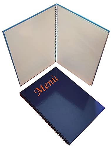 Rilegraf - RILMENA4B menukaarthouder voor Restaurant Pub Pizzeria formaat A4 - Blauw - Afbeelding 3