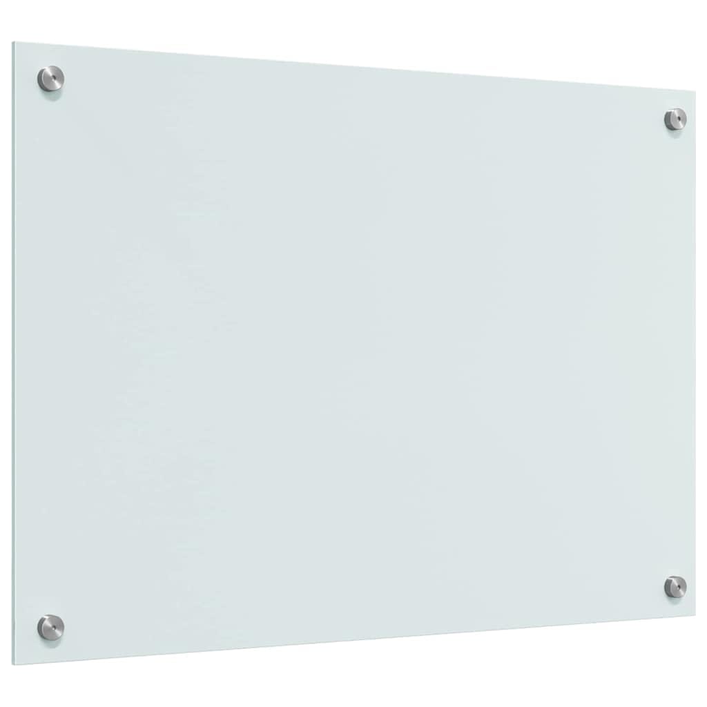 Crédence de Cuisine Blanche en Verre trempé, Lot de 2 Panneaux 70 x 50 cm, 8 mm, thermorésistante, avec 4 Trous pré-percés, intérieur pour Cuisine Maison et Restaurant