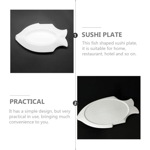 Plato rectangular de plástico para sushi 40x24 cm miniatura 7