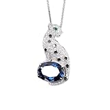 Collar con colgante de plata maciza 925, 12x16mm, zafiro rubí Erald, joyería de boda con piedras preciosas ganadas