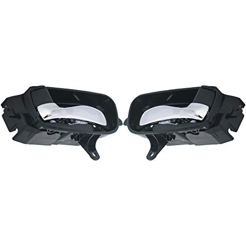 DEAL AUTO ELECTRIC PARTS New 2pcs Passenger+Driver Side Black Base Chrome Lever Interior Door Handles Compatible With 13-18 Altima 4-Door Sedan 13-20 Pathfinder 15 Armada 15-20 Titan/Titan XD/Murano