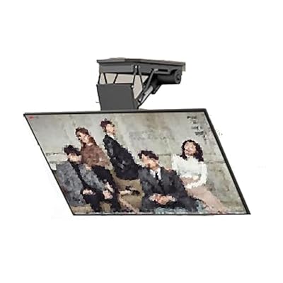 GFSGHZZ Motorized Tv Mount for 50-90 Inch Tvs, Adjustable Ceiling Tv Mount Bracket, Hidden Drop Down Tv Lift with Auto Lifting, Motorized Tv Stand with Remote Control and Switch Control