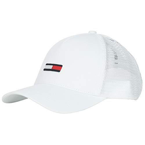 Tommy Hilfiger TJM Trucker Flag Cap Gorro/Sombrero, Blanco, OS Para Hombre