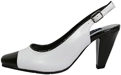 Peerage Roxy (LP8129) Women's Wide Width Slingback Pumps White 10 | Image 2