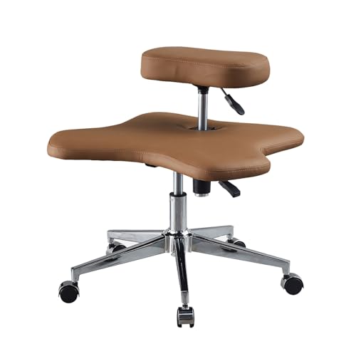 Ergonomic Kneeling Chair with Wheels Height Adjustable Home Office Desk Chair for Meditation Cross Legged Chair for Improved Posture One Size Fits All