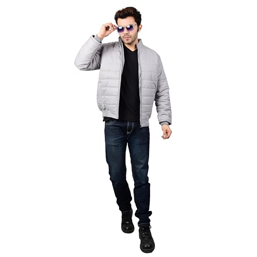 Image of SPANCO Men Jacket in HD Material with Straight Strip Design (Length : Short) (Inner Filling : Fiber) (Model : Goldiamond)