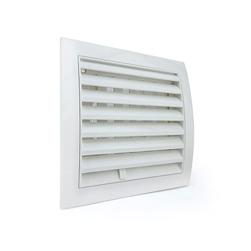 Griglia di plastica bianca con rete serie QM 190x190mm D125