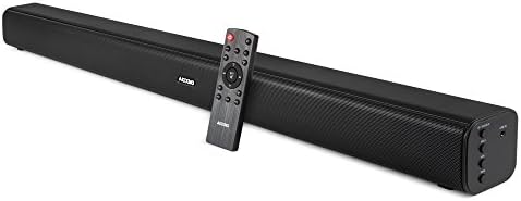 AKIXNO Soundbar, 40W Sound Bars for TV Sound Bar Wired & Wireless Bluetooth Sound Bars 33-Inch 2.0 Channel Home Theater Surround Speakers with Optical Cable/Remote Control, Wall Mountable