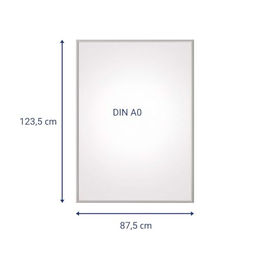 Cadre MAULsolid A0 en aluminium argenté pour grand poster et affiche - 4
