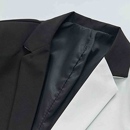 Color Block Blazers for Men Slim Fit One-Button Sport Coats Notched Lapel Collar Wedding Party Suit Jacket3