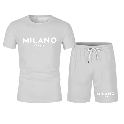 Ensemble décontracté deux pièces homme t-shirt short coton léger