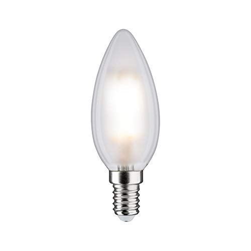 Paulmann 28727 LED Candle lamp 5 watts dimmable lamp matt, White Lighting Plastic Light 4000 K E14, 1 Stück (1er Pack)