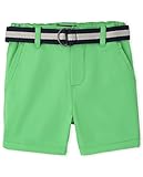 The Children's Place,Baby and Toddler Boys Belted Chino Shorts,Sweet Pea,3T
