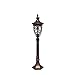60 cm im Freien Retro Patio Post Light Aluminium Glas Bildschirm Säule Laterne E27 Antike Weg Landschaft Landschaft Wasserdicht IP65 Steuersäule Lampe Garten Weg Lichter