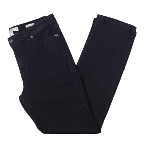 Anne Klein Womens High Rise Stretch Straight Leg Jeans