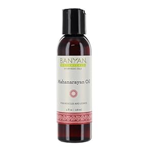 Banyan Botanicals Mahanarayan Oil – 99% Organic Ayurvedic Massage Oil – Soothes Sore Muscles, Supports Healthy and Comfortable Joints, Tendons & Muscles – 4oz. – Non GMO Sustainably Sourced Vegan