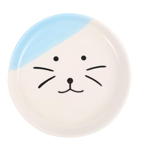 JEWEDECO 製猫用浅型食器 猫の快適な食事をサポート 丸みのある縁で 清掃簡単で衛生的 長使用可能で にも