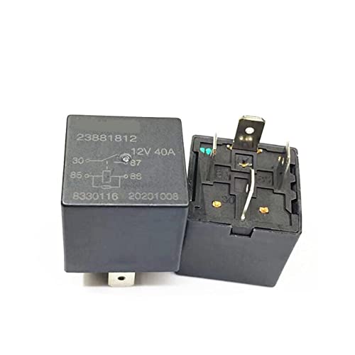 Relé 12VDC 40A para instalaciones camper, iluminación auxiliar y audio, 5 uds