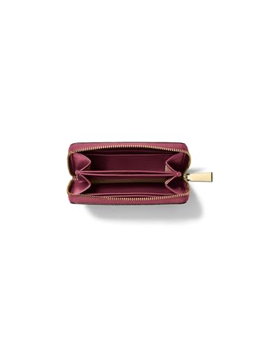 Image of Michael Kors Jet Set Small Zip Around Card Case, Gold-Tone Hardware /Mulberry